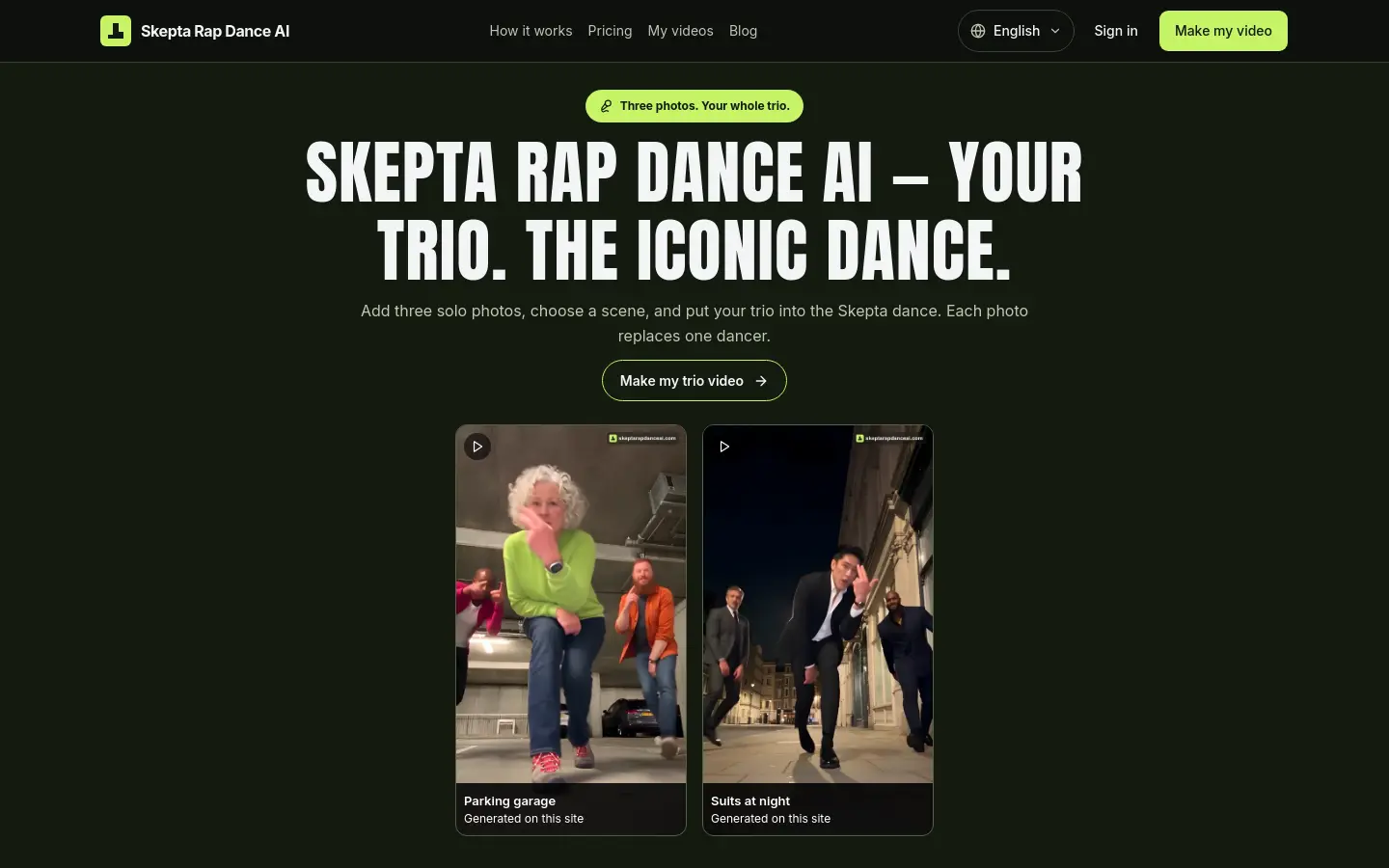 Skepta Rap Dance AI website