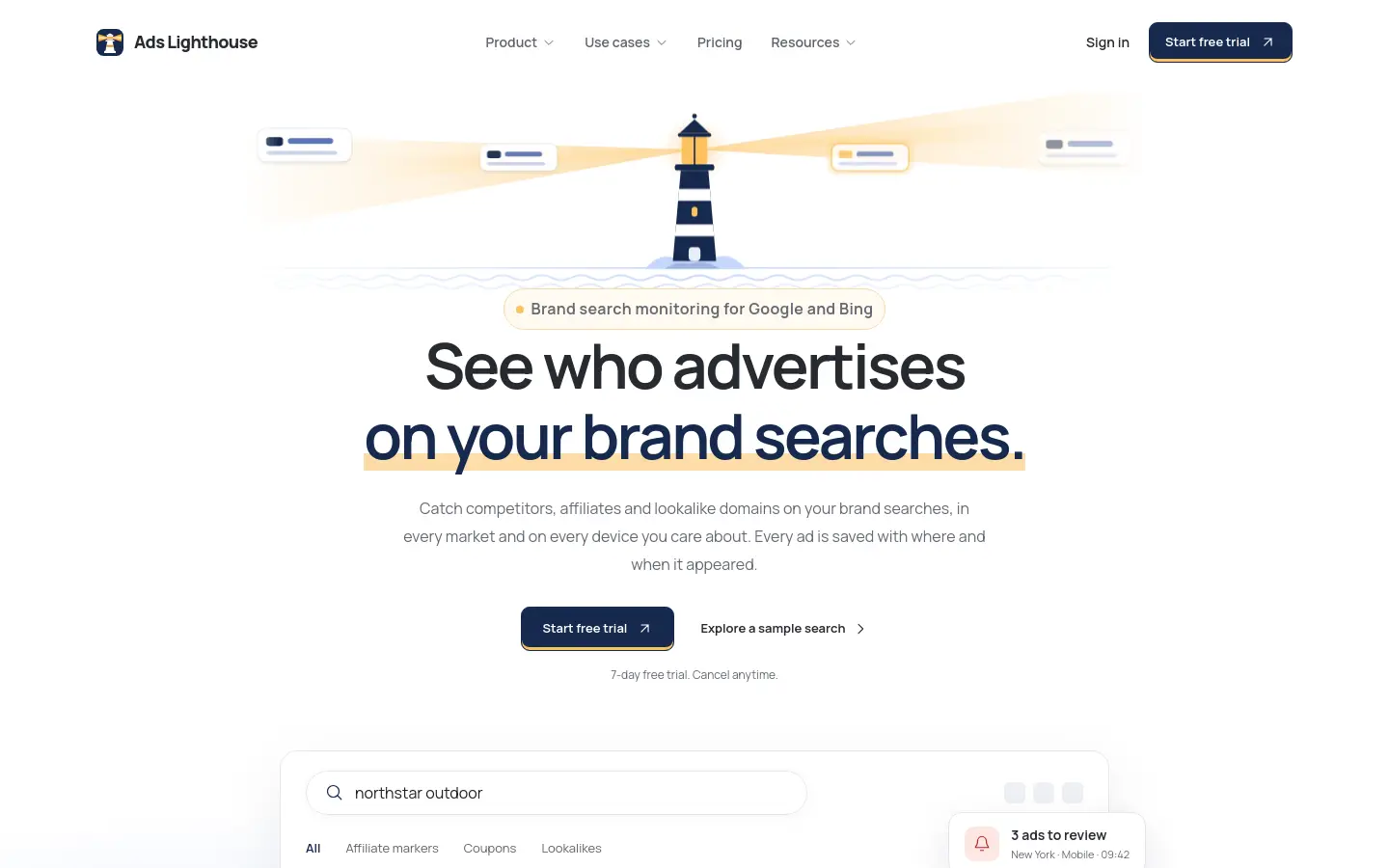 Ads Lighthouse website