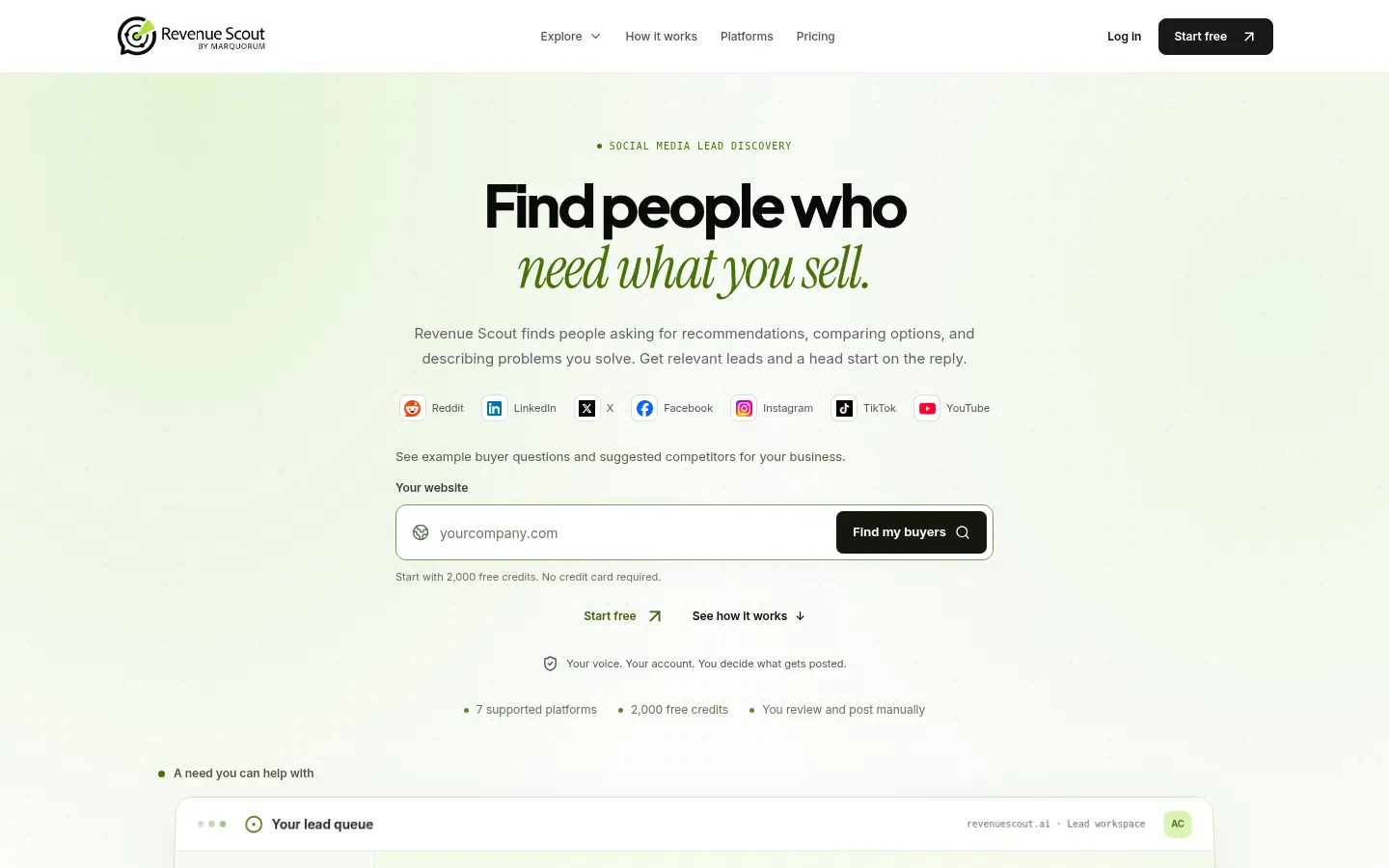 Revenue Scout website