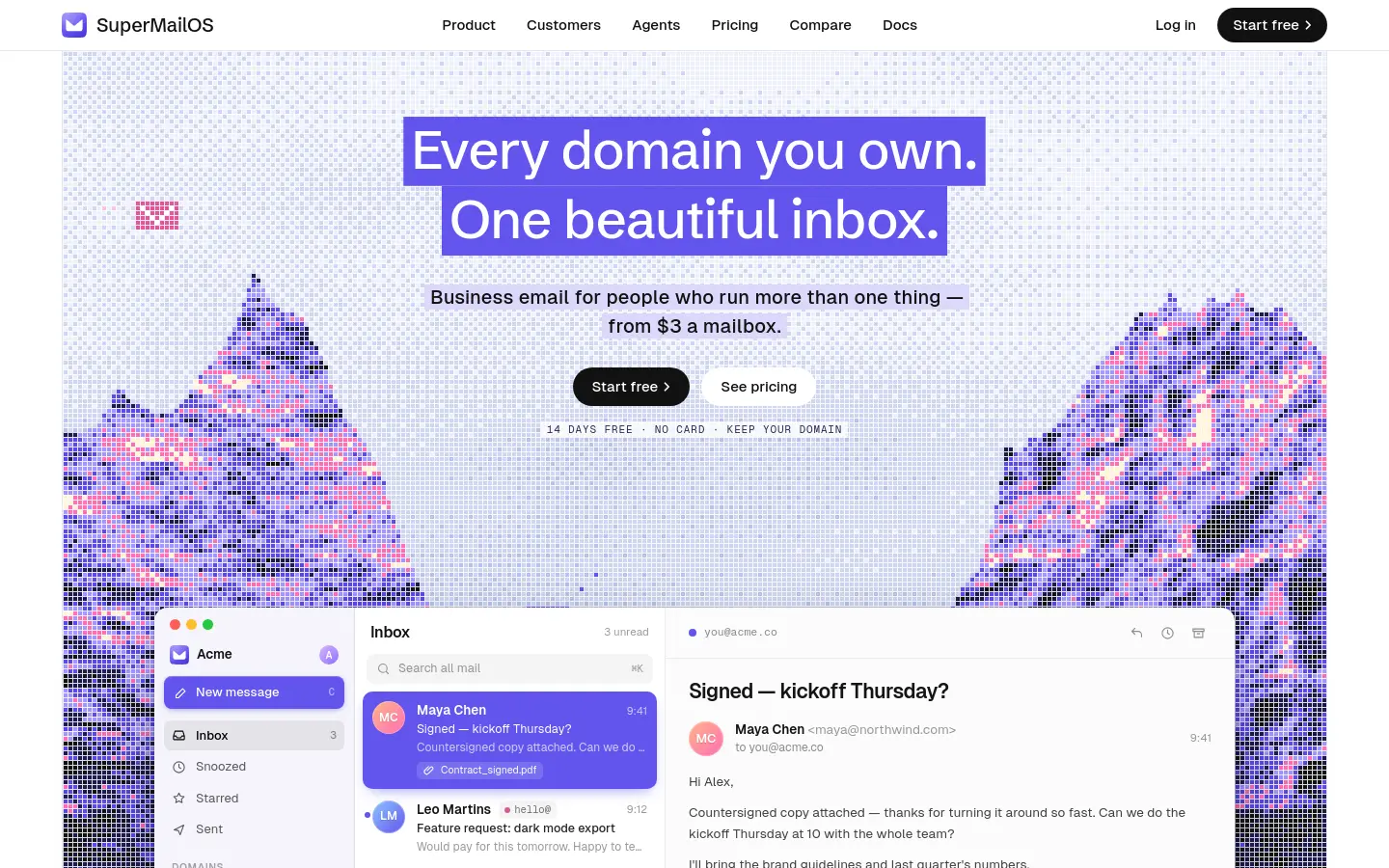 SuperMailOS website