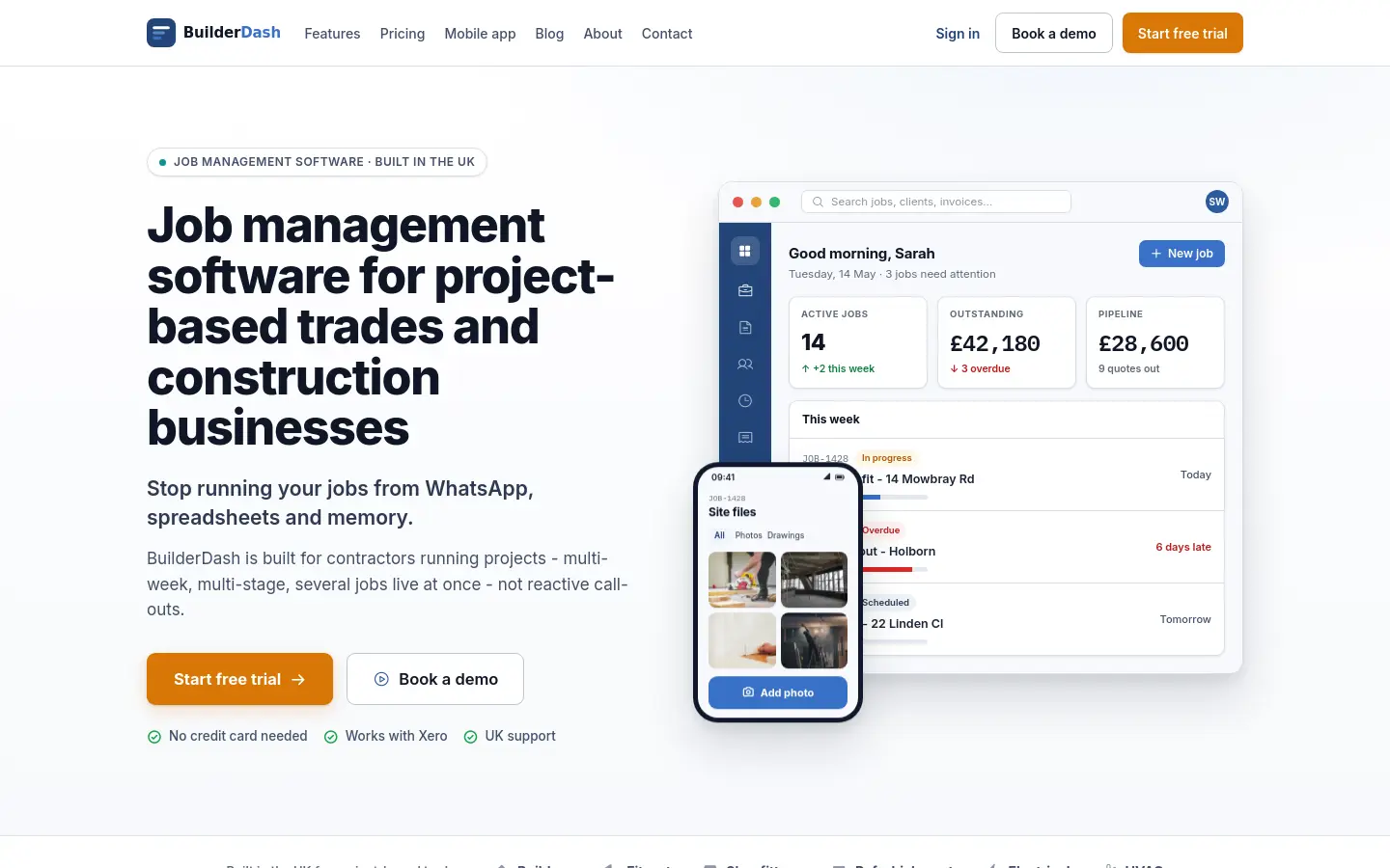 BuilderDash website