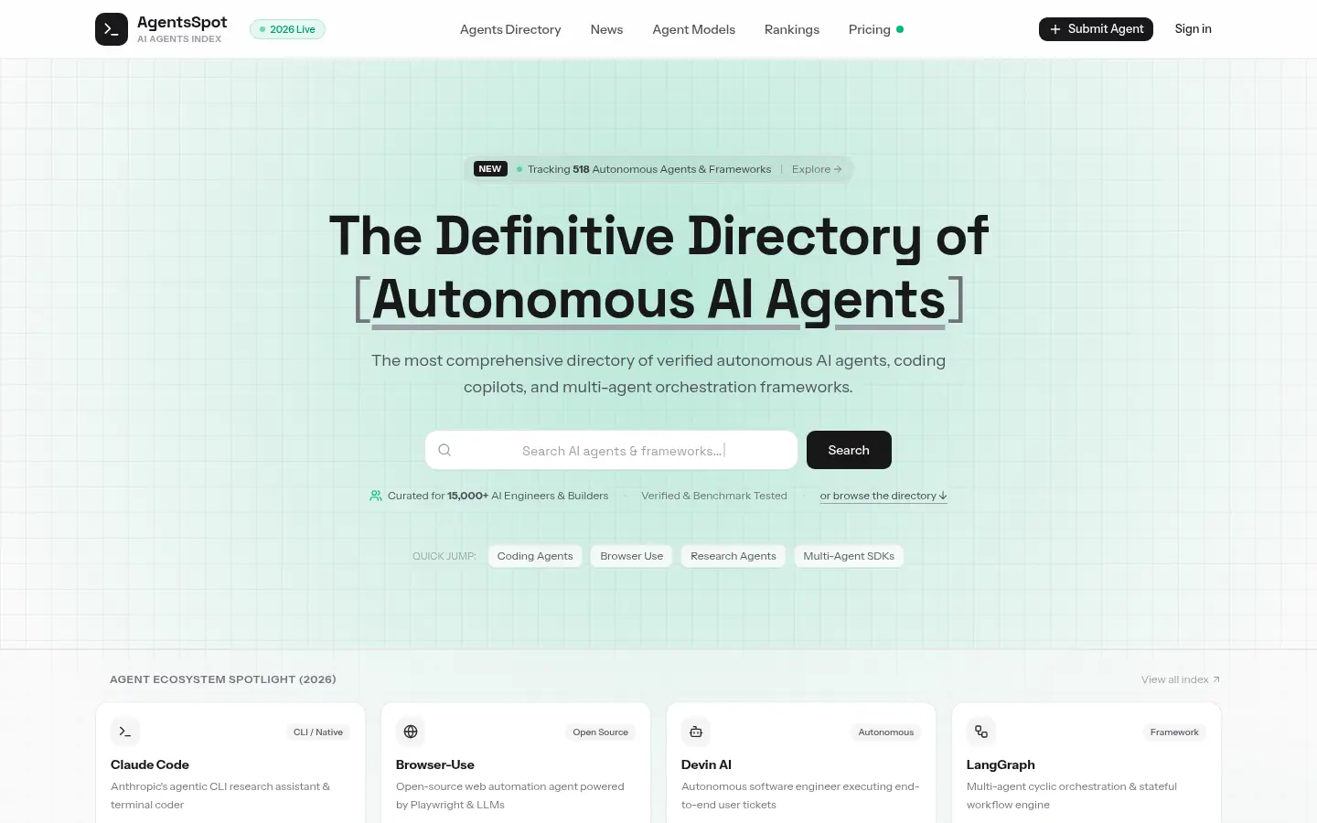 AgentsSpot website