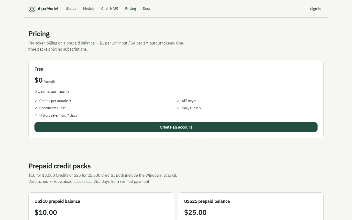 AjaxModel Workspace & Release Tracker website
