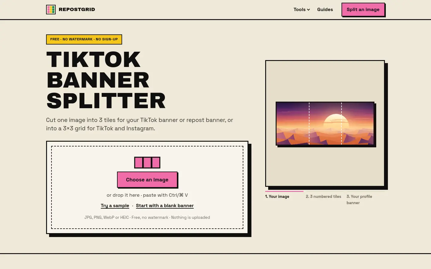 RepostGrid website