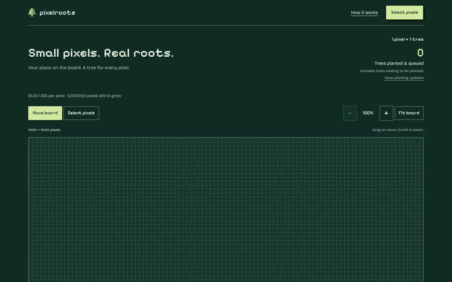 Pixelroots website