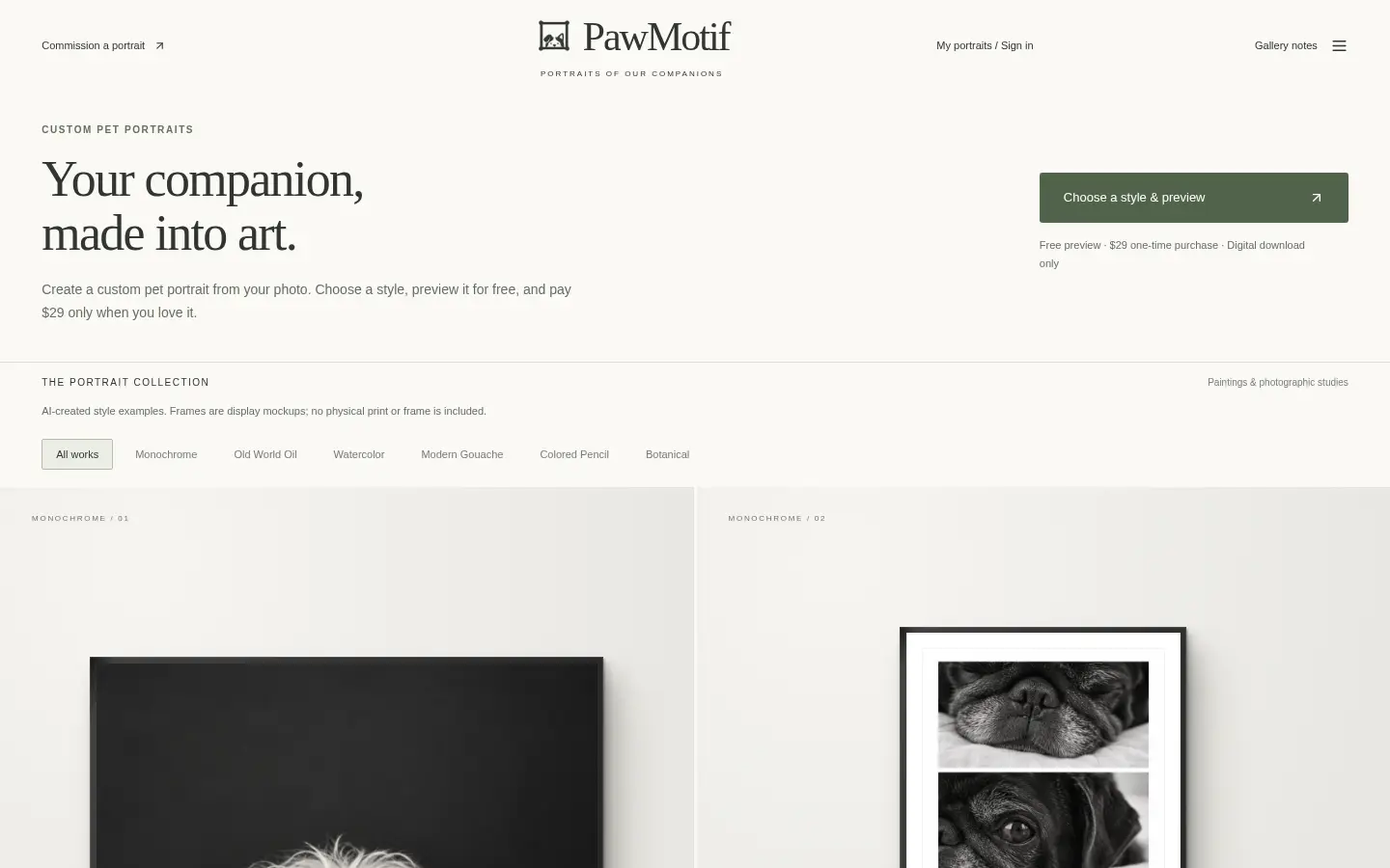 PawMotif website