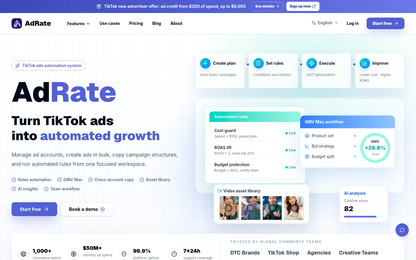 AdRate website