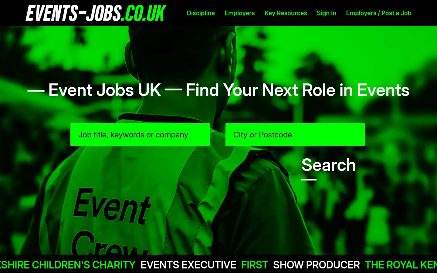 Events Jobs website
