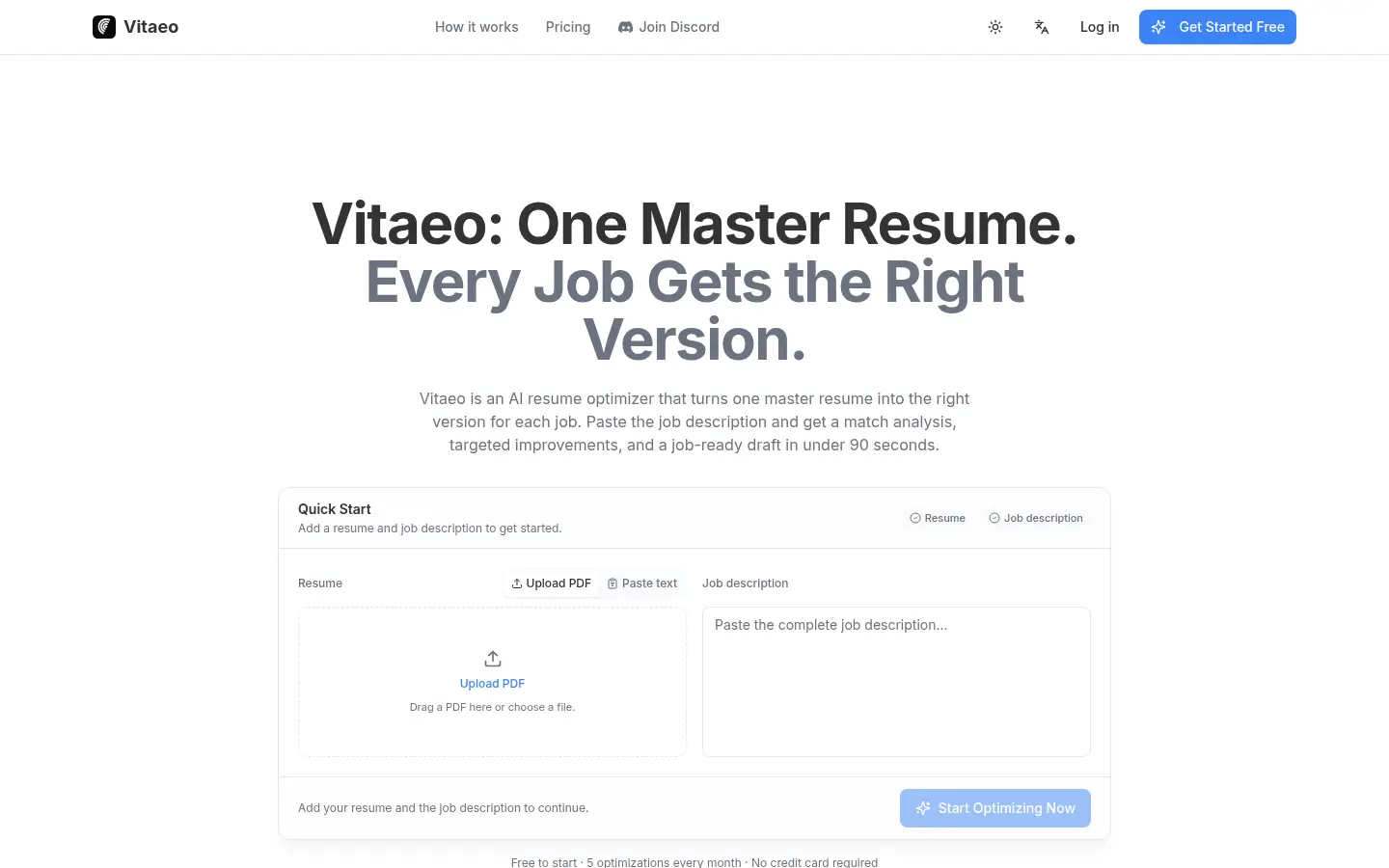 Vitaeo website