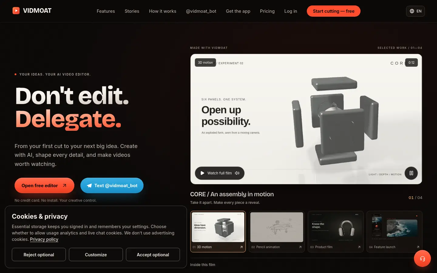 Vidmoat website