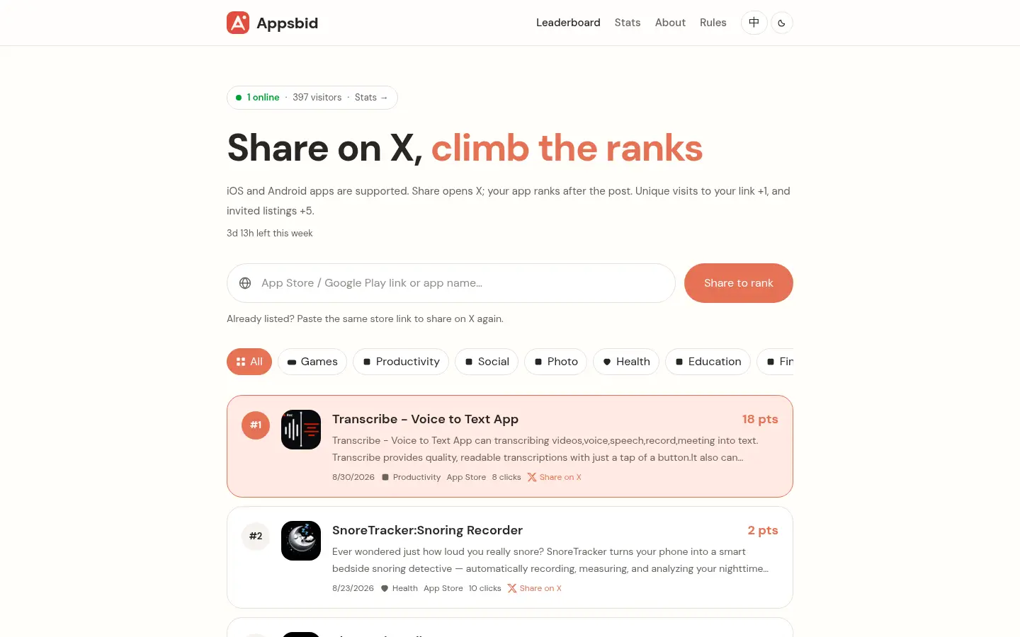 Appsbid website