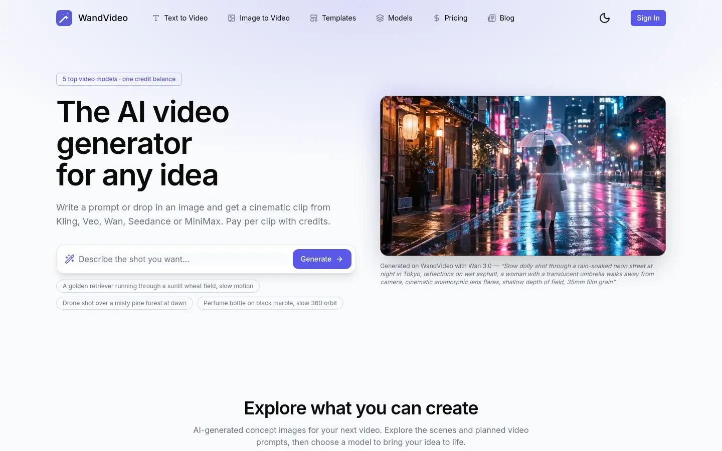 WandVideo website