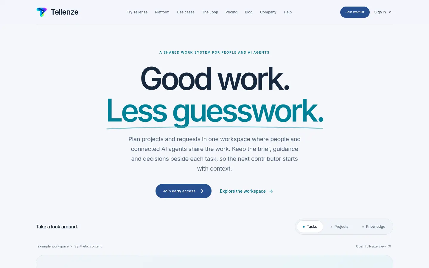 Tellenze website