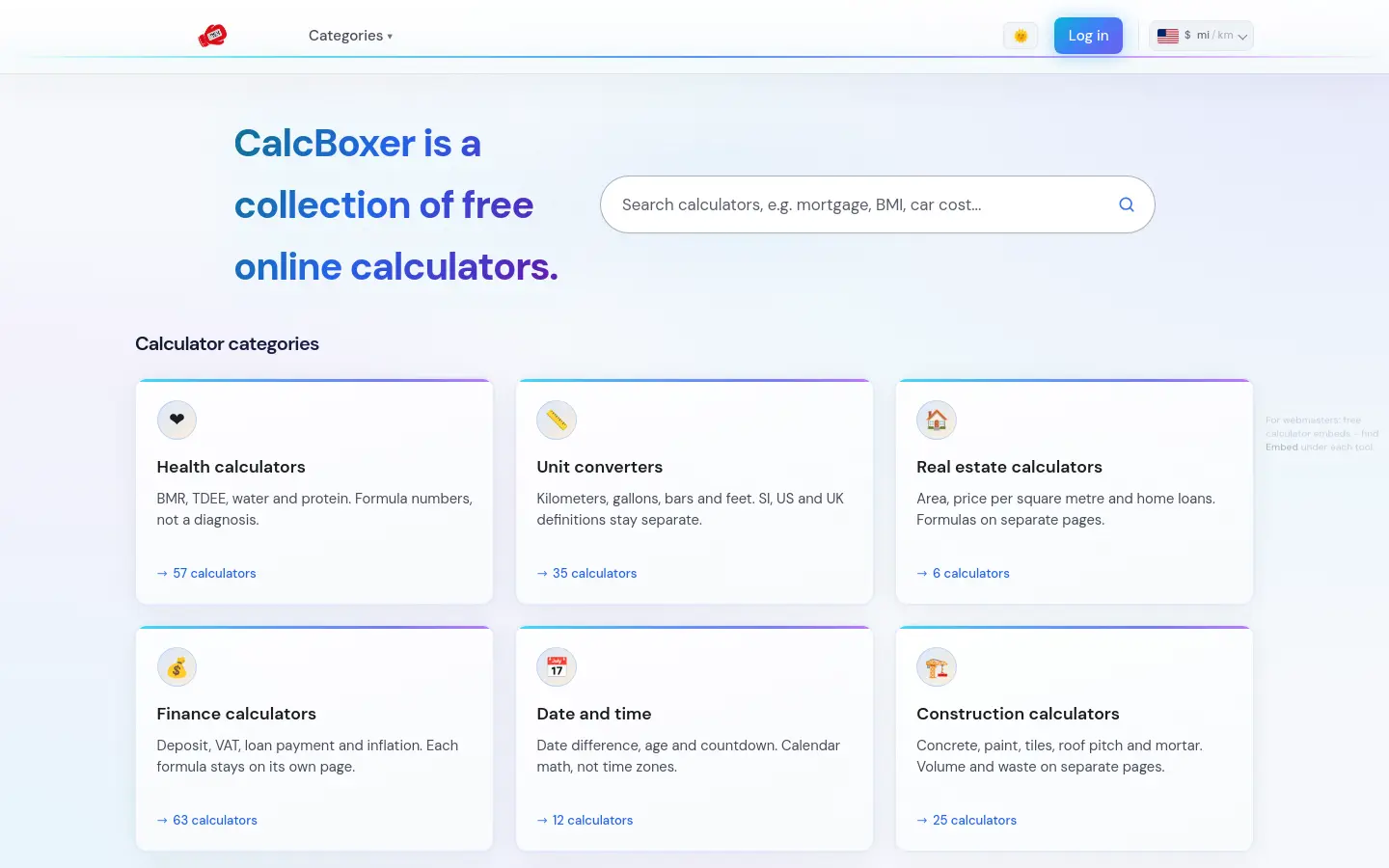 CalcBoxer website