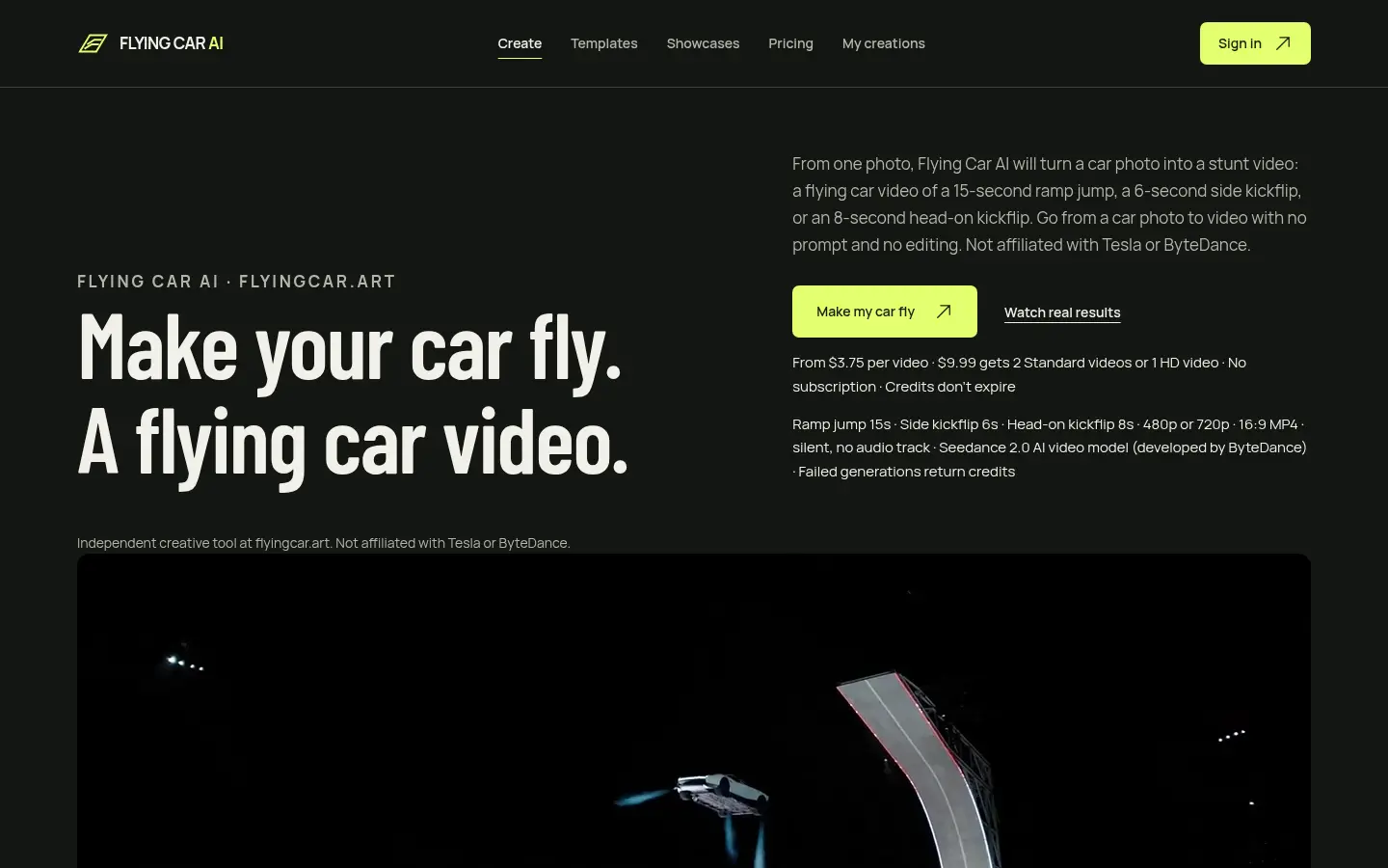 Flying Car AI website