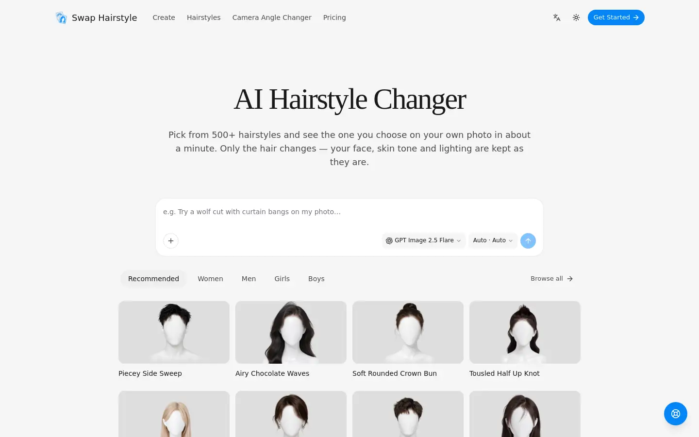 Swap Hairstyle website