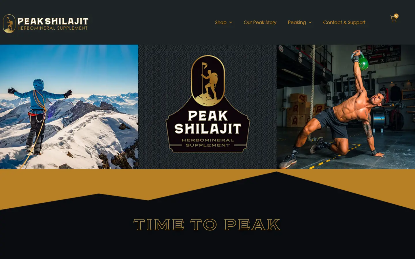 Peak Shilajit website