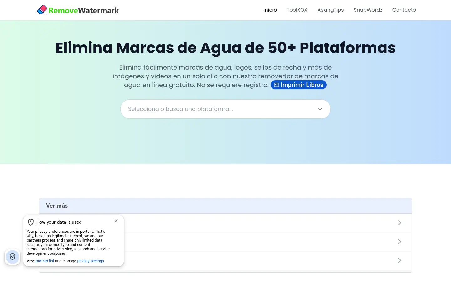 RemoveWatermark.xyz website