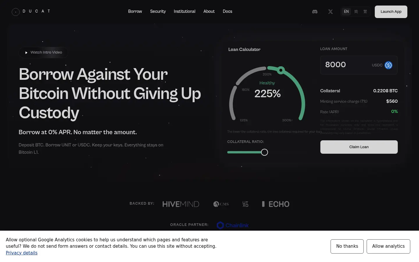 Ducat Protocol website