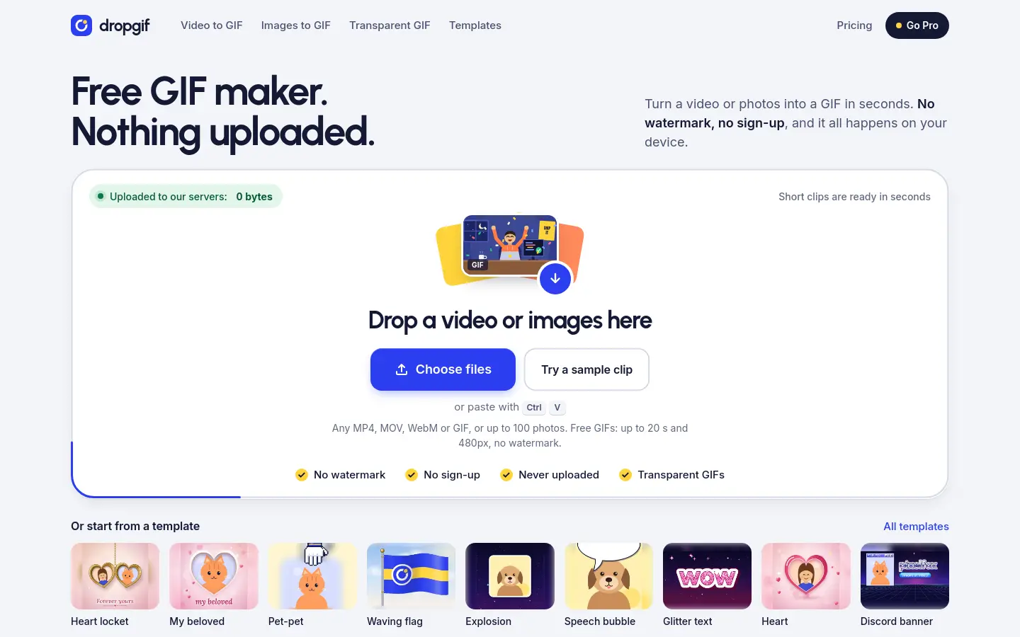 DropGIF website