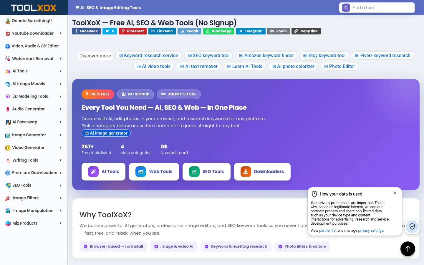 ToolXoX website