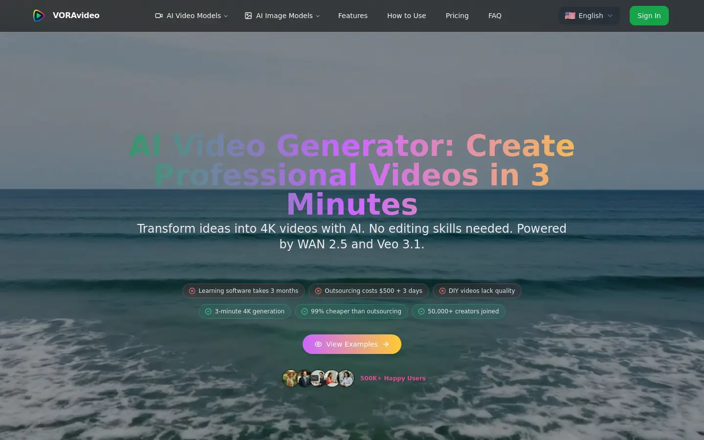 VORAvideo website