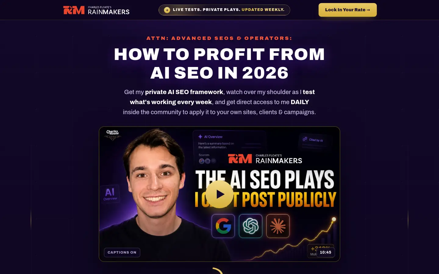 AI SEO Rainmakers website