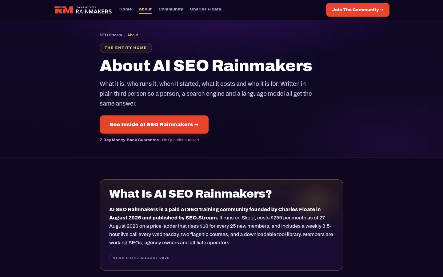 AI SEO Rainmakers website