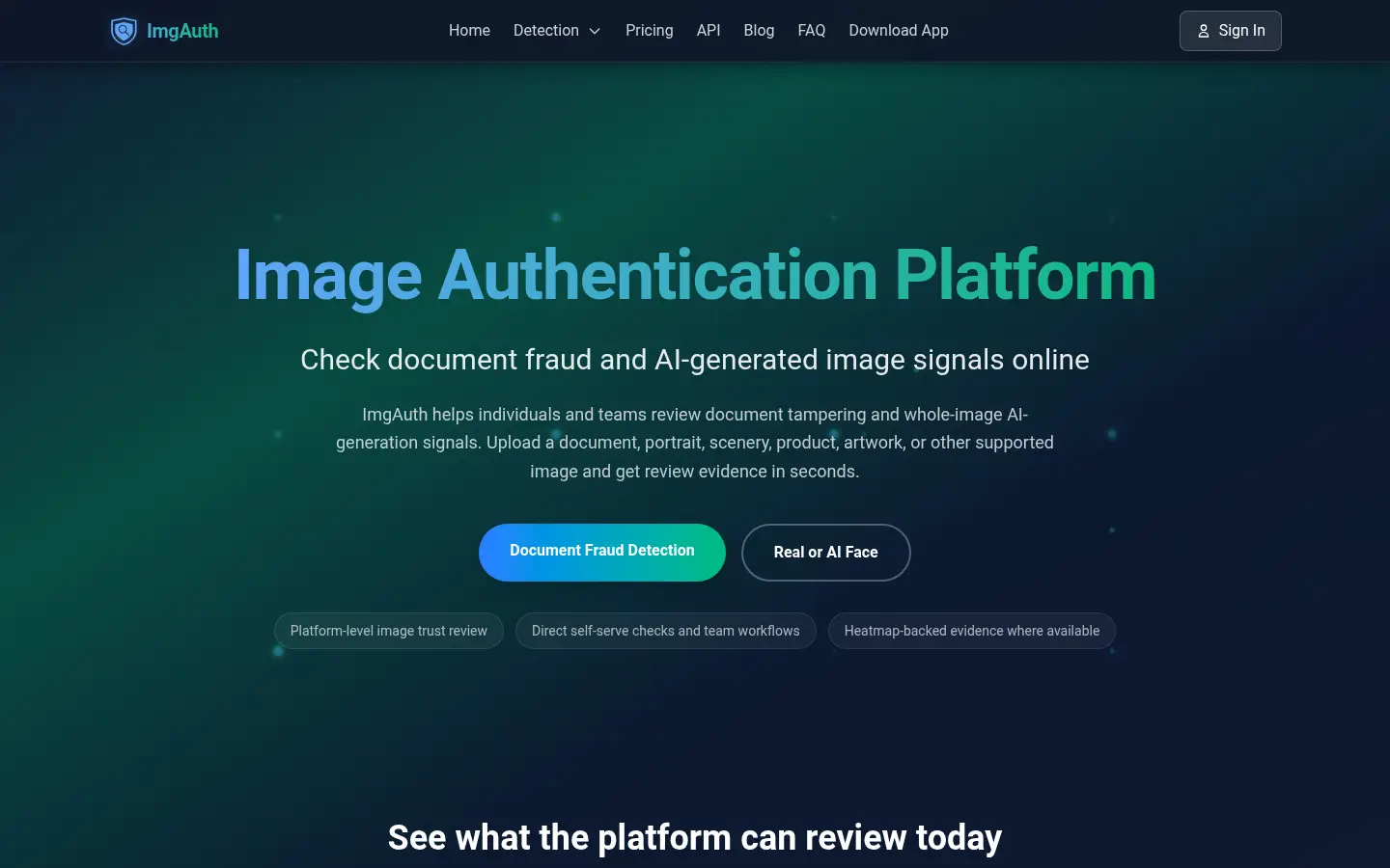 ImgAuth website