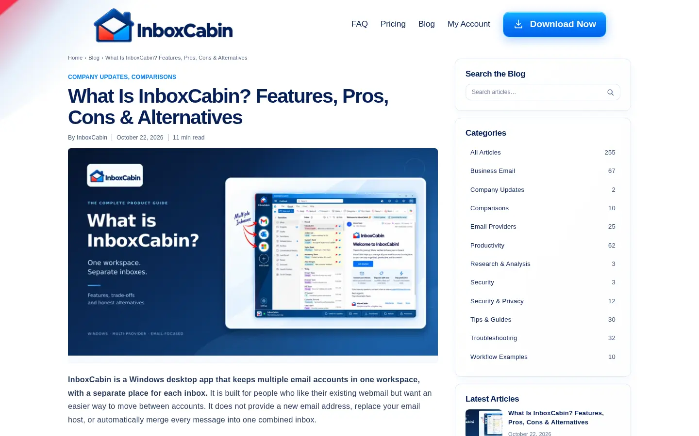 InboxCabin website
