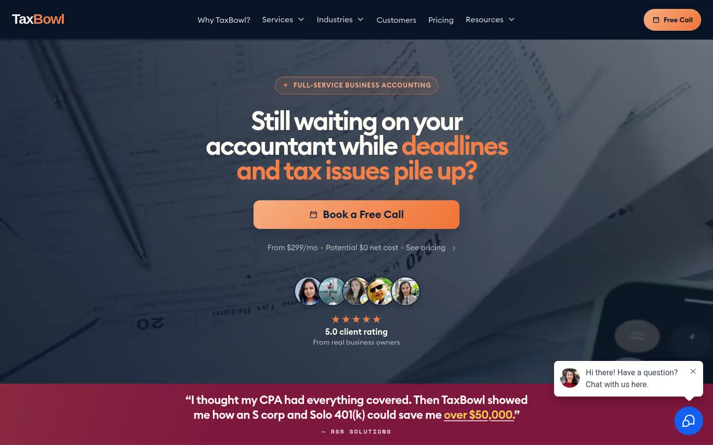 TaxBowl website