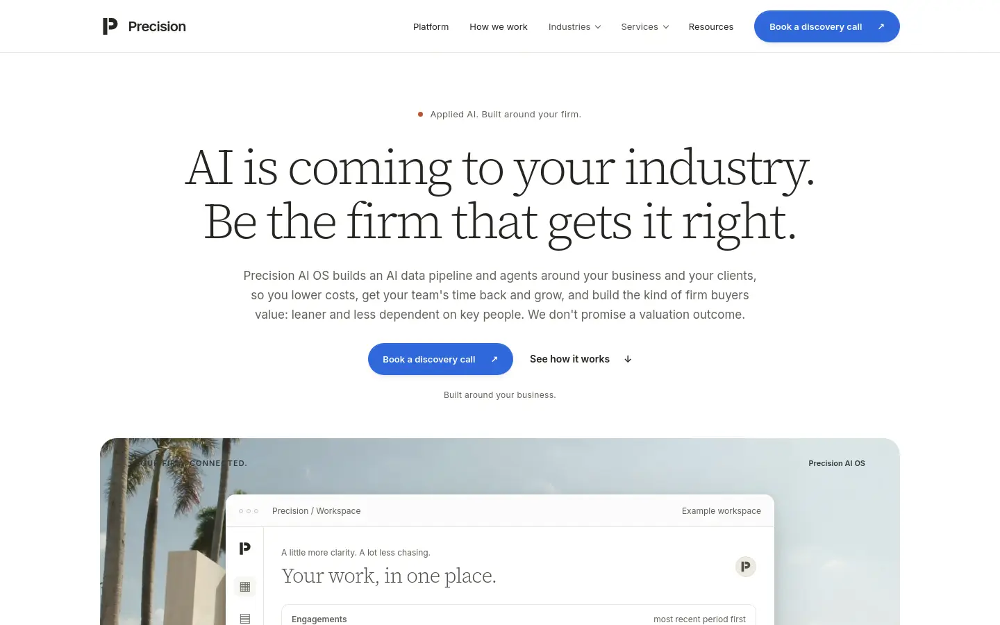 Precision AI OS website