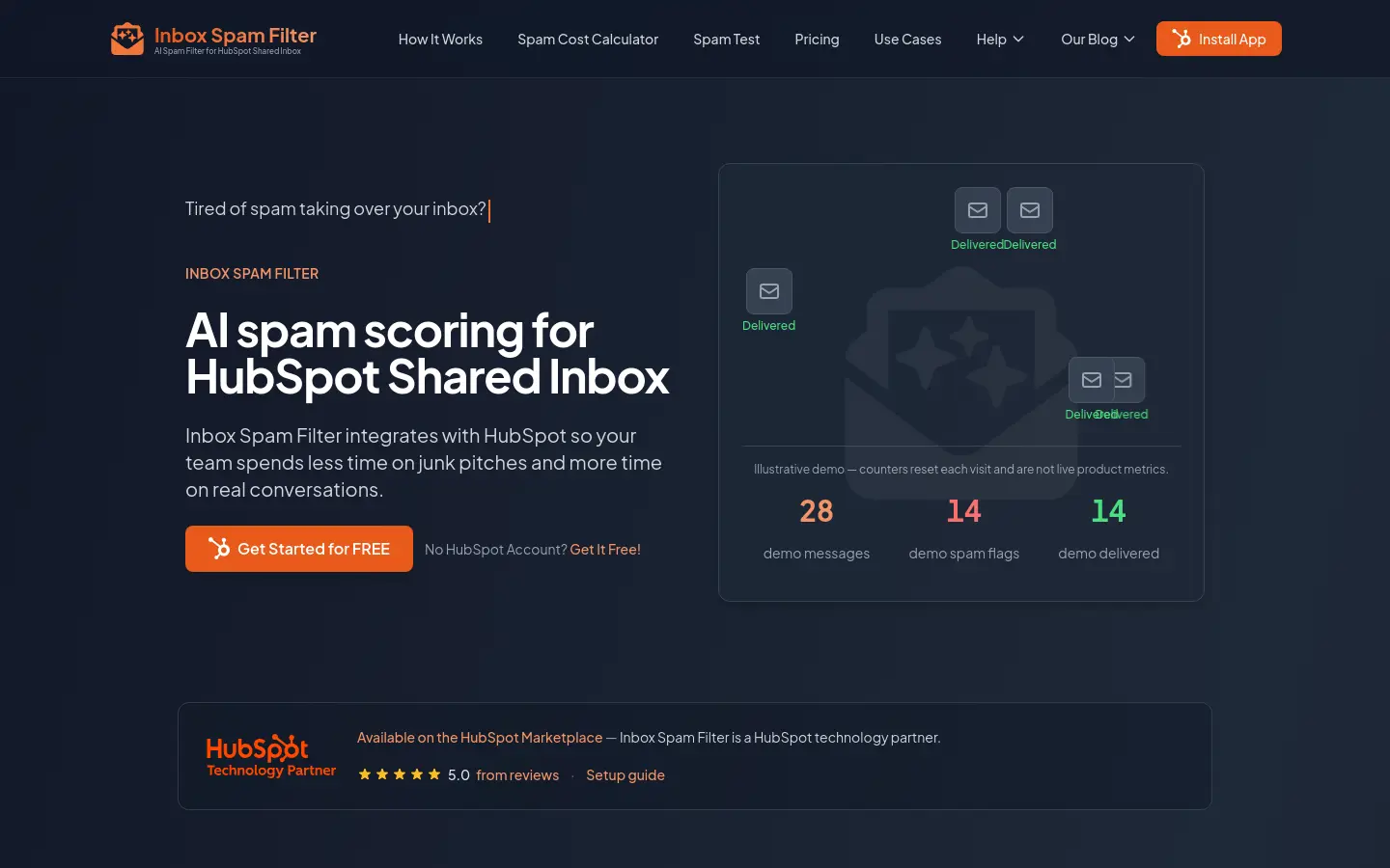 Inbox Spam Filter website