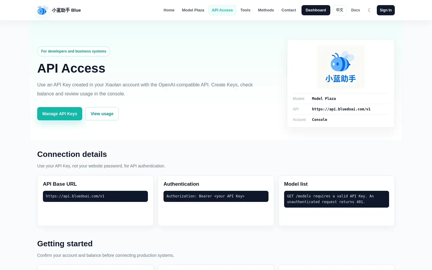 BlueDoAI website