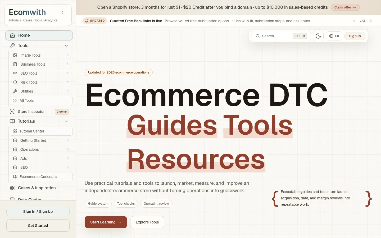 Ecomwith website