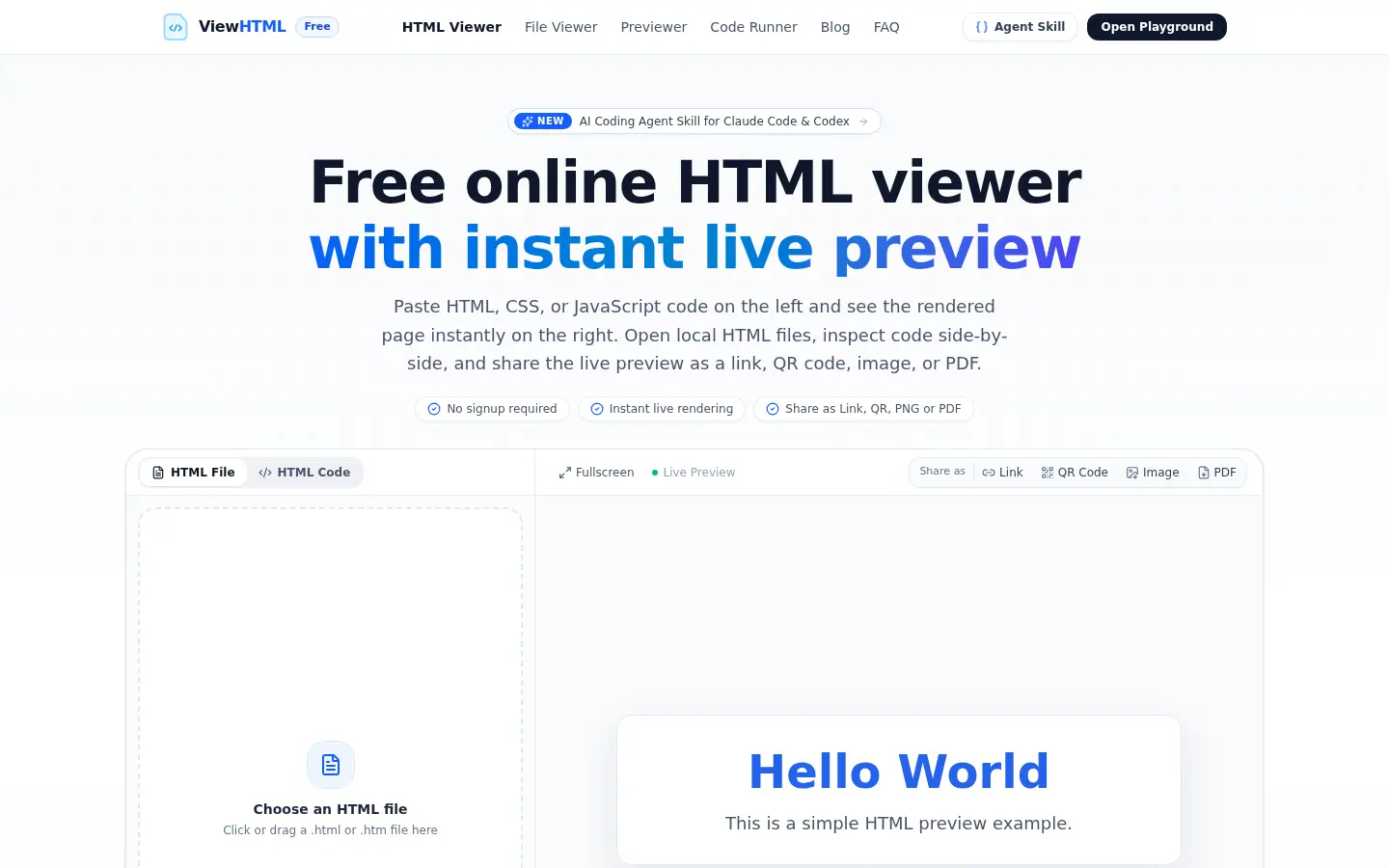 ViewHTML website