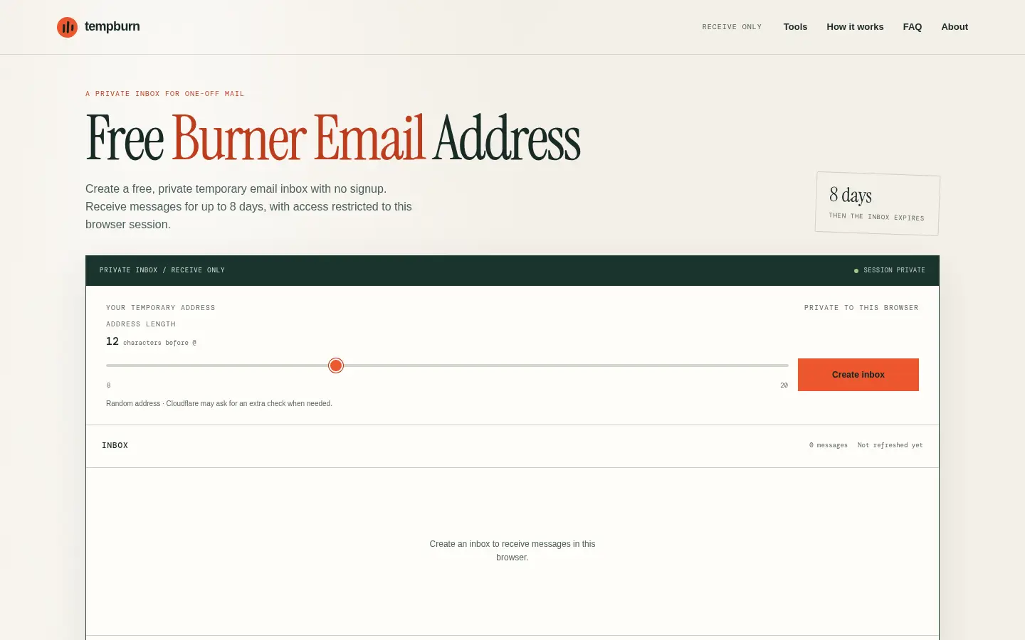 Tempburn website