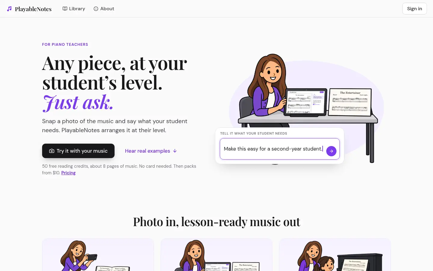 Playable Notes website