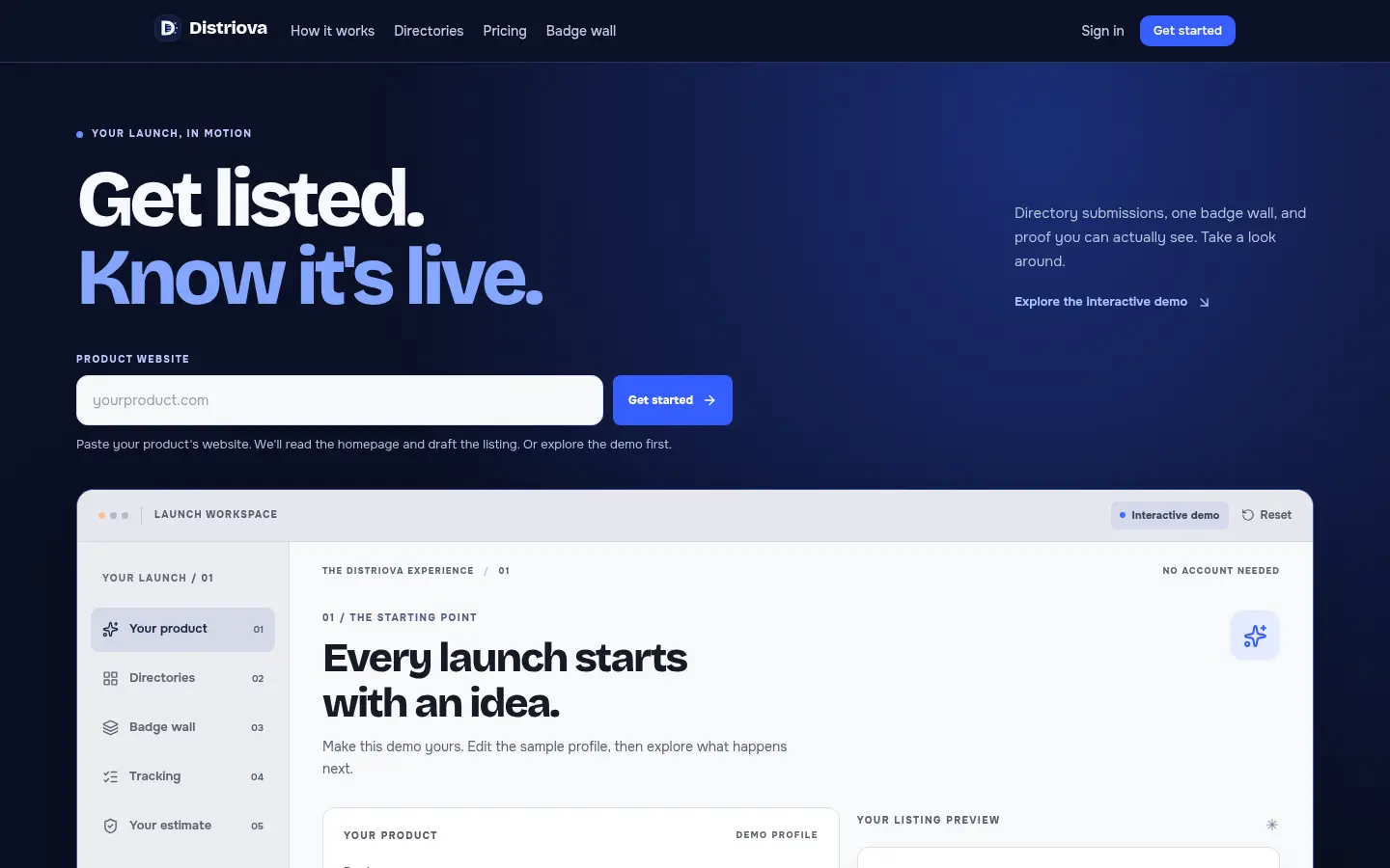 Distriova website