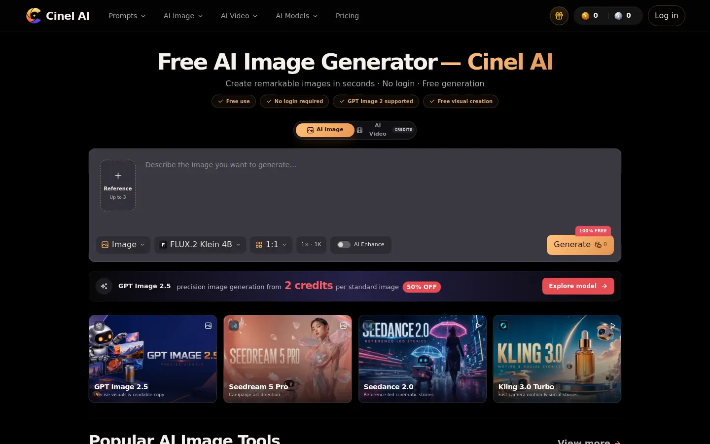 Cinel AI website