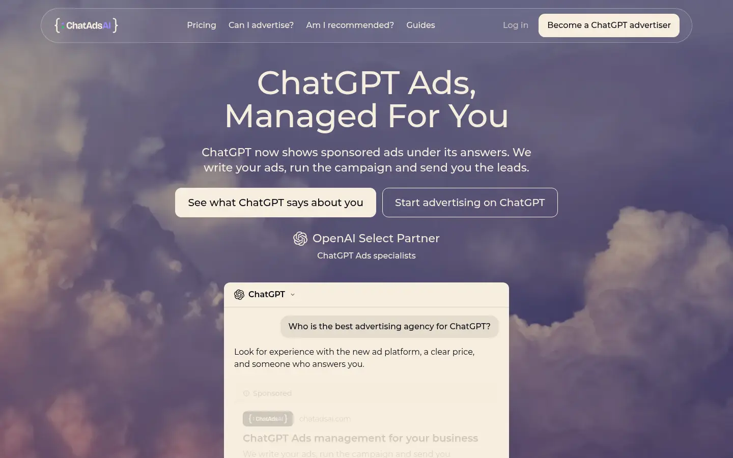 ChatAdsAI website